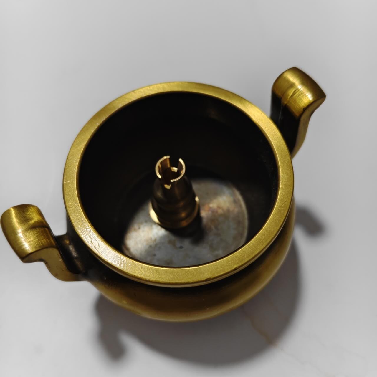 纯铜带耳熏香炉