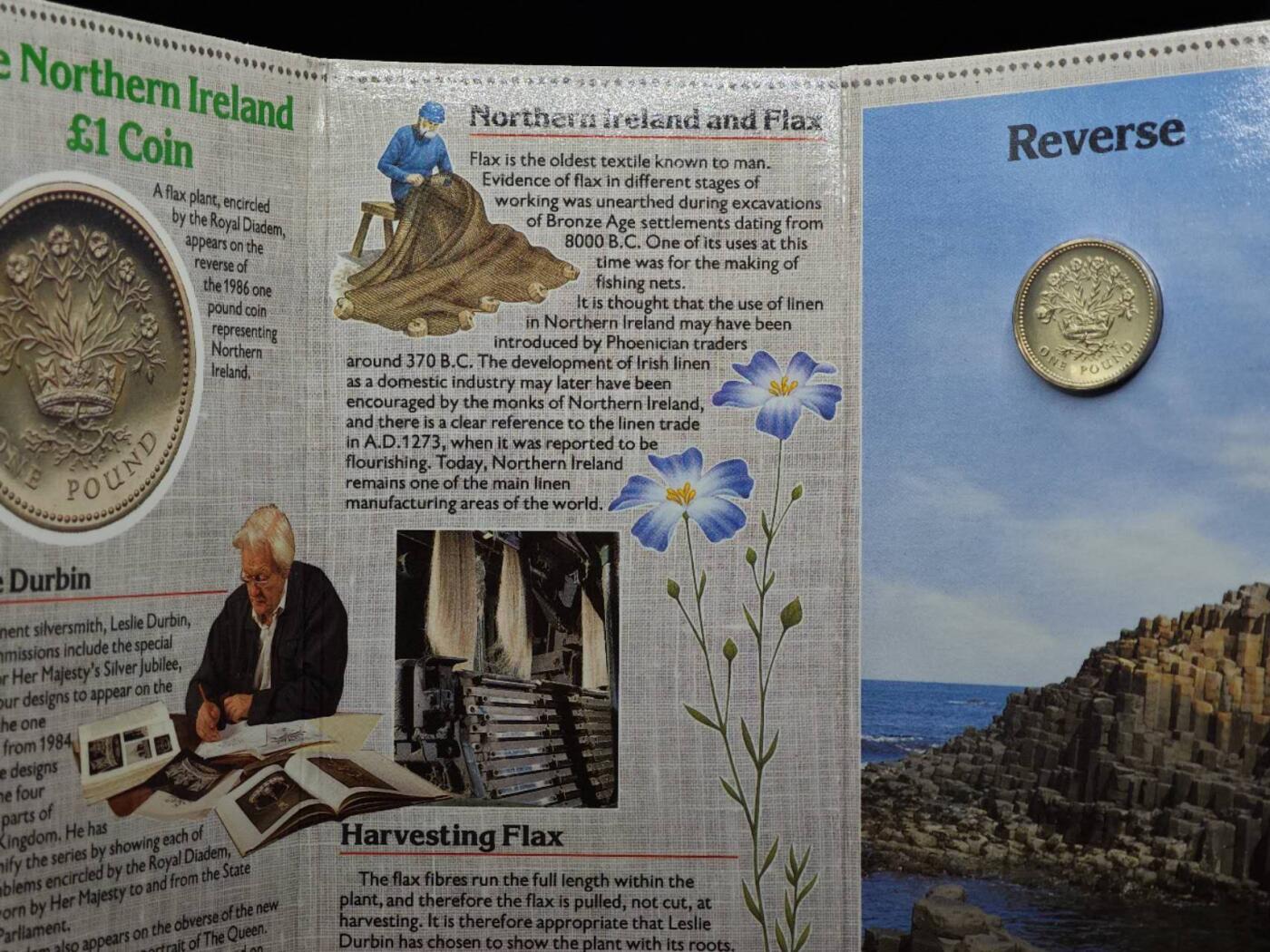  【淘币小摊】限时拍第八百七十八拍   克朗币邮币封场    每周一统一发货 英国1986年一镑卡册