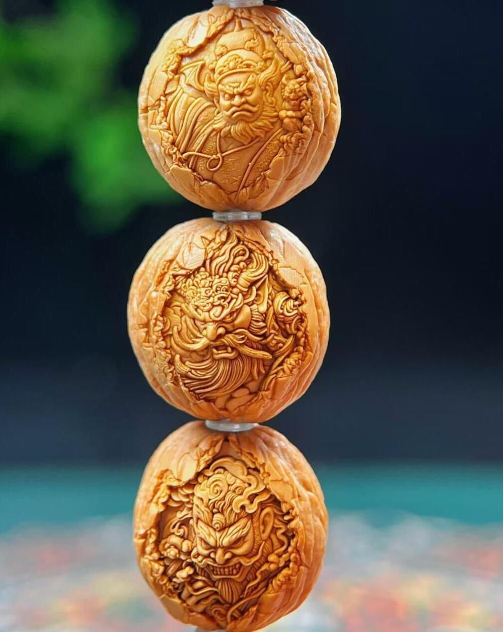 猴头核桃1.75原皮诛邪退散钟馗文玩手串