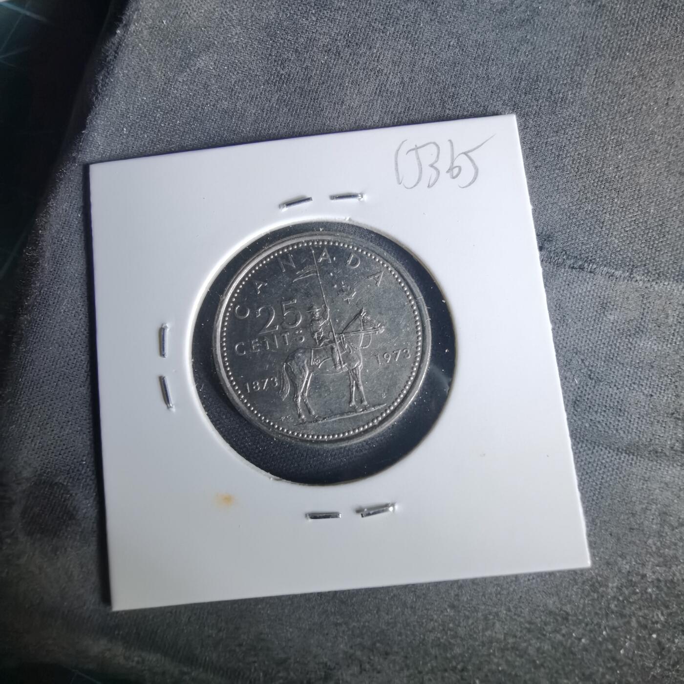 沼泽如烟--第1015场 加拿大1973年25分纪念币