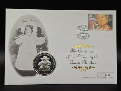  【淘币小摊】限时拍第八百七十九拍   克朗币邮币封场    每周一统一发货 - 马恩岛1999年母亲生平克朗纪念币邮币封