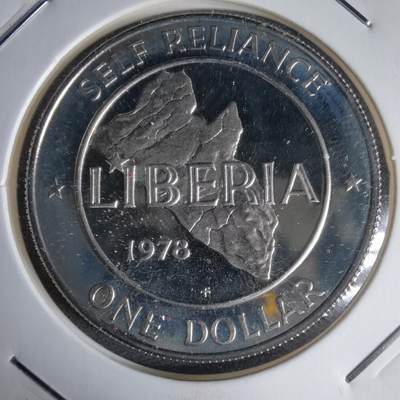 沼泽如烟--第1016场 - 利比里亚1978年1元精制币