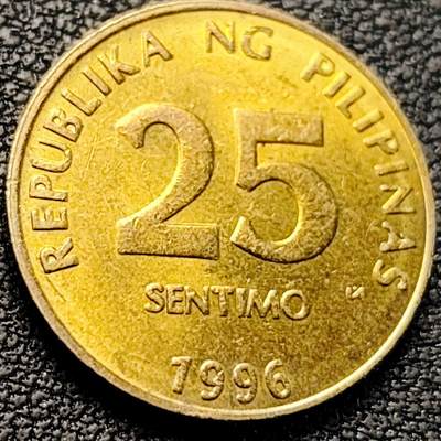 泉币菌-第205场-拍品多 请提前出价 - 菲律宾 1996年 25分铜币 20mm