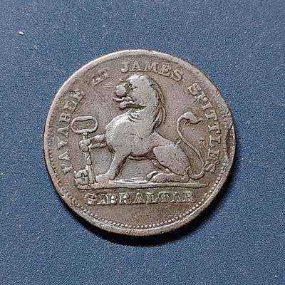【全场包邮】纯粹捡漏拍510场 - 直布罗陀1820年2夸特铜币