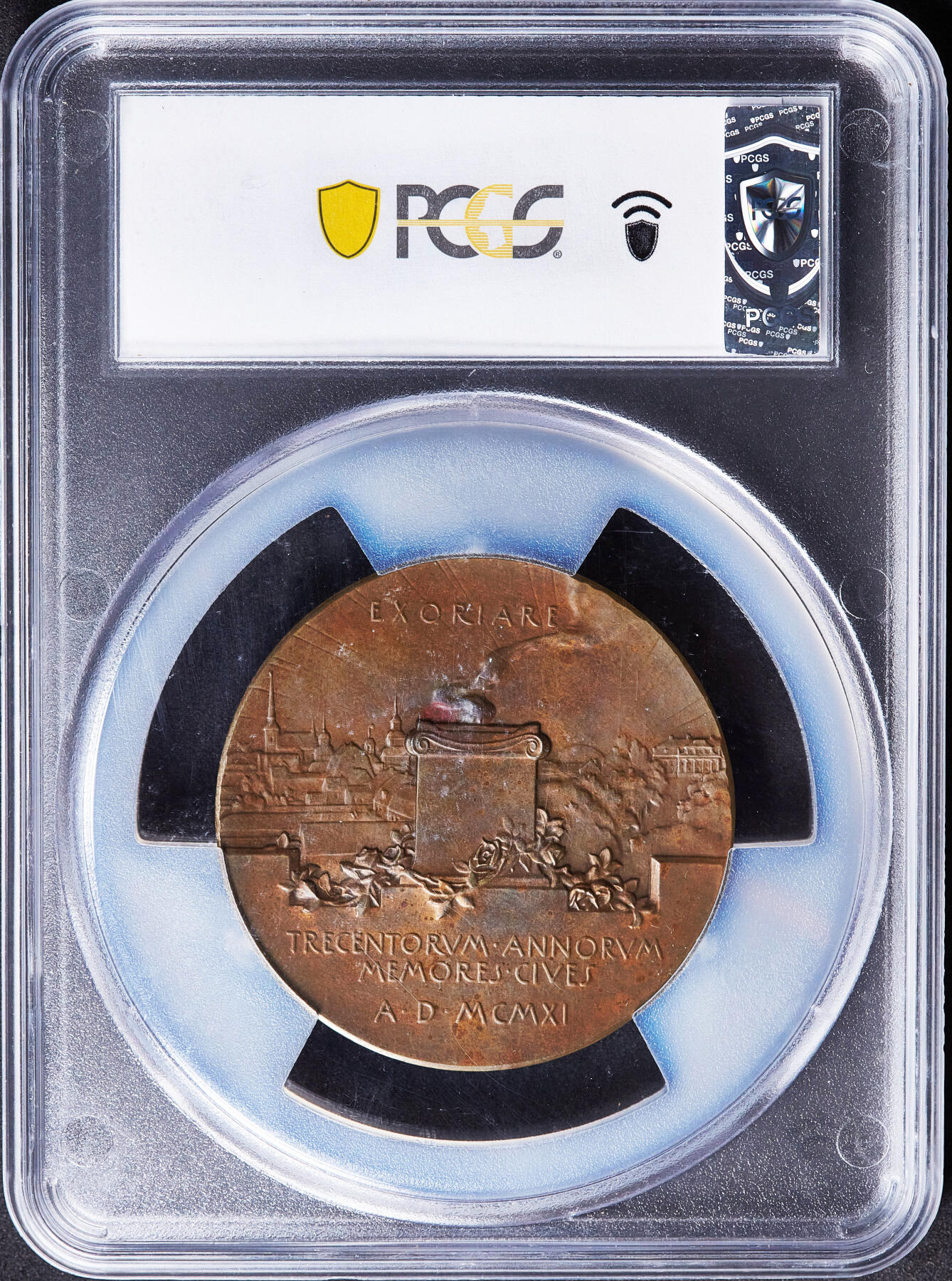 【俄甄集藏】2026年(049)03-18星期三 晚 19:30 全场包邮 瑞典1911年纪念国王卡尔九世逝世300周年大铜章，PCGS SP62，设计精美，唯一评级记录，直径：54mm