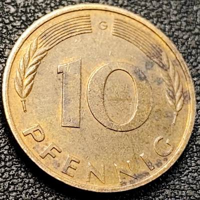 泉币菌-第205场-拍品多 请提前出价 - 1984年 联邦德国 10芬尼 21.5mm 