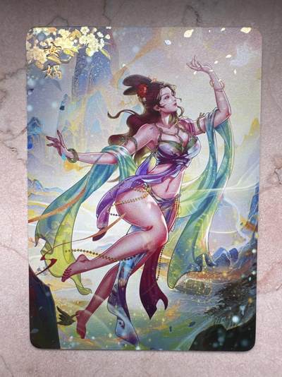 月落卡牌大清仓第6期 - 解语花   玲姐  创世女神女娲   彩闪工艺特卡一张