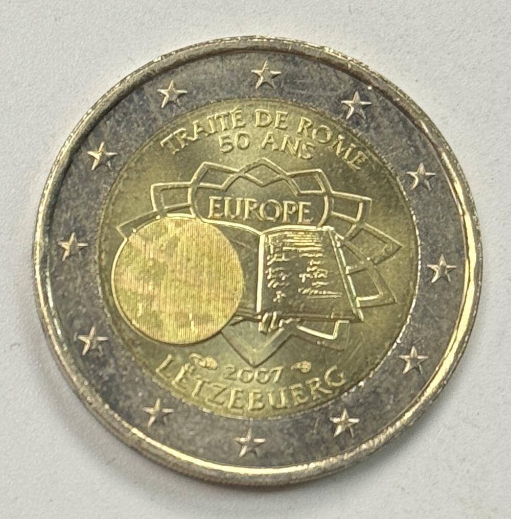 S&S Numismatic世界钱币-拍卖 第122期  卢森堡2007年 罗马条约签署50周年 2欧元双色纪念币 幻影