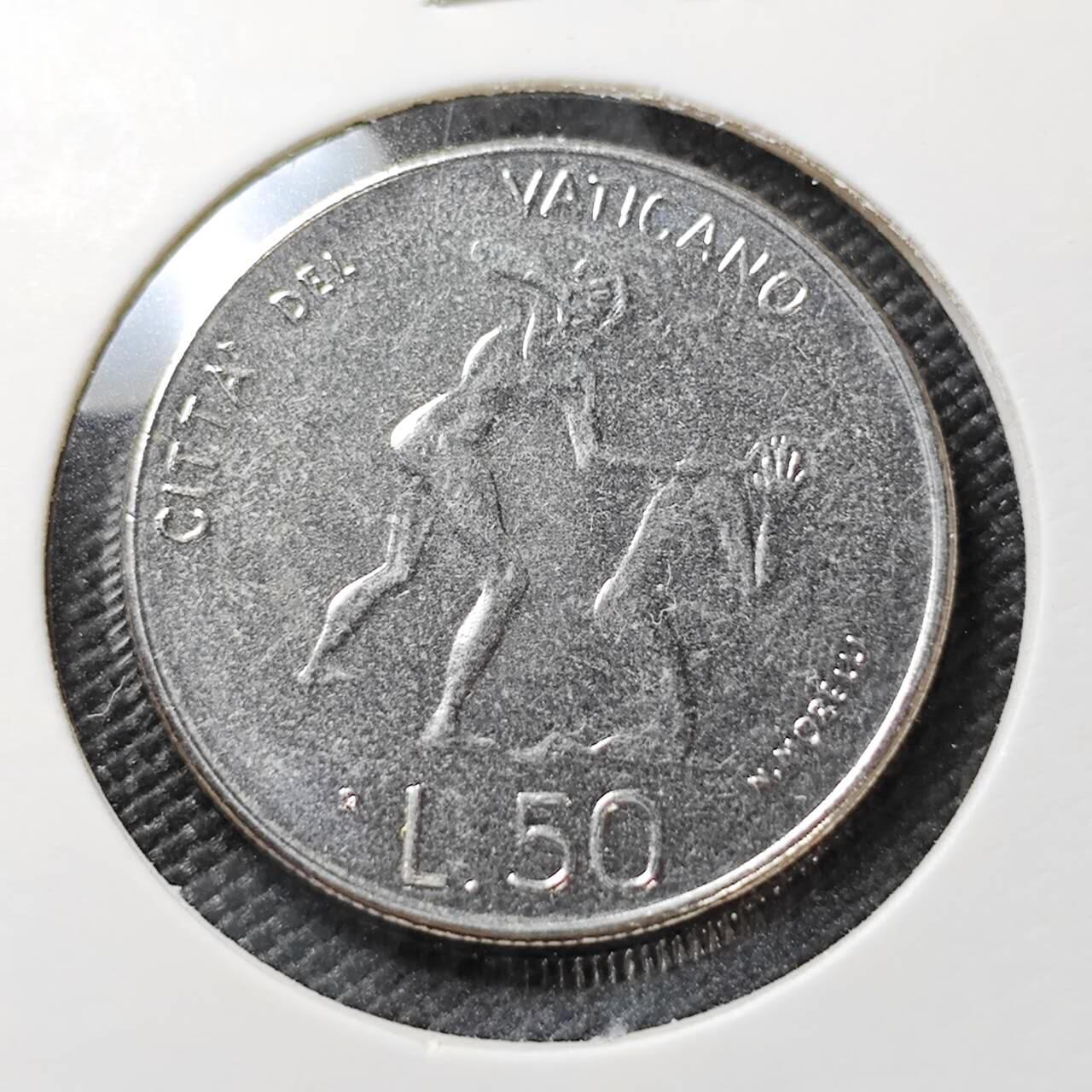 KK钱币收藏小铺   第404期 2月预留时间 周末发货  梵蒂冈50里拉