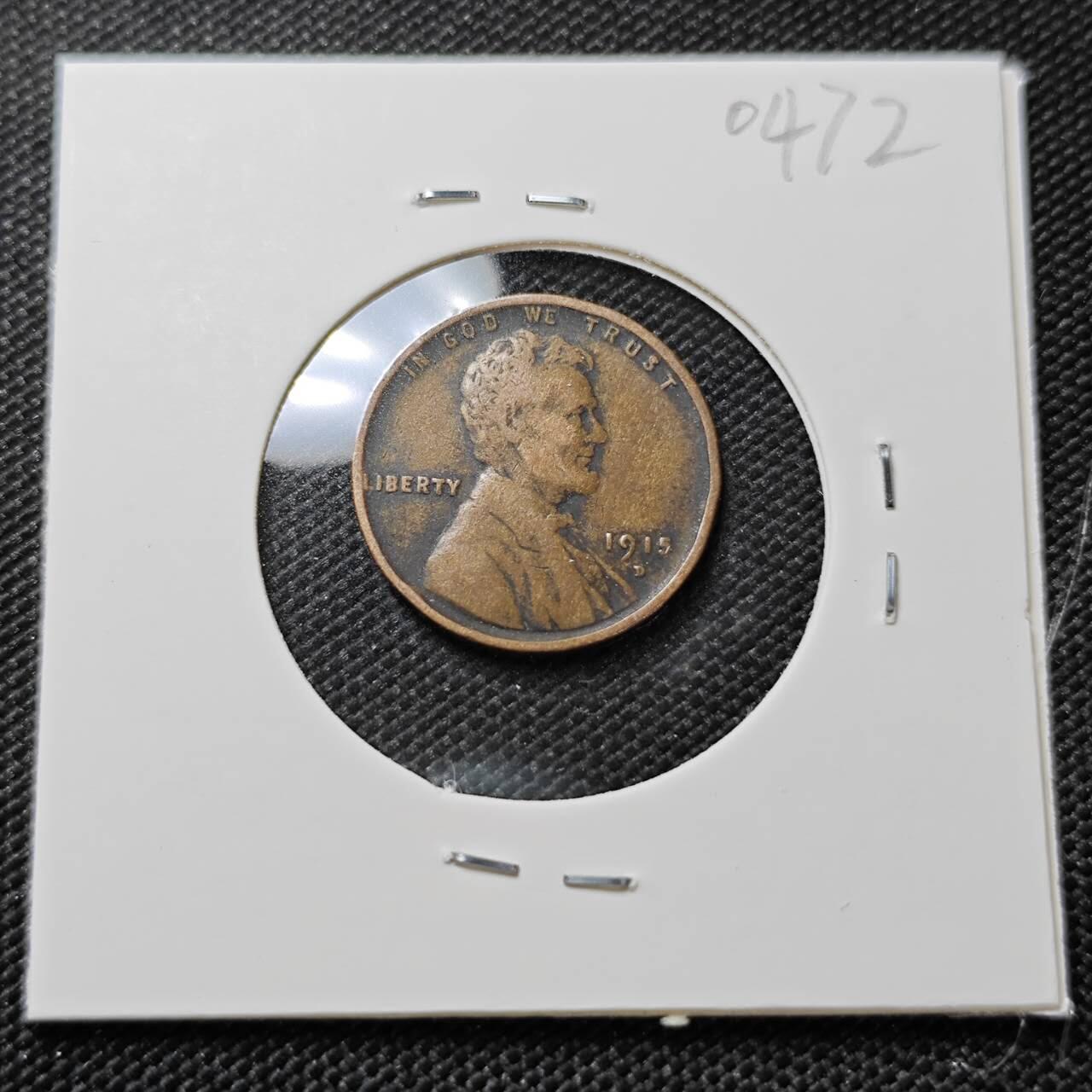 KK钱币收藏小铺   第404期 2月预留时间 周末发货  1915美国麦穗一分 D版