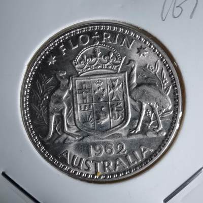 沼泽如烟--第1016场 - 澳大利亚1962年弗洛林银币