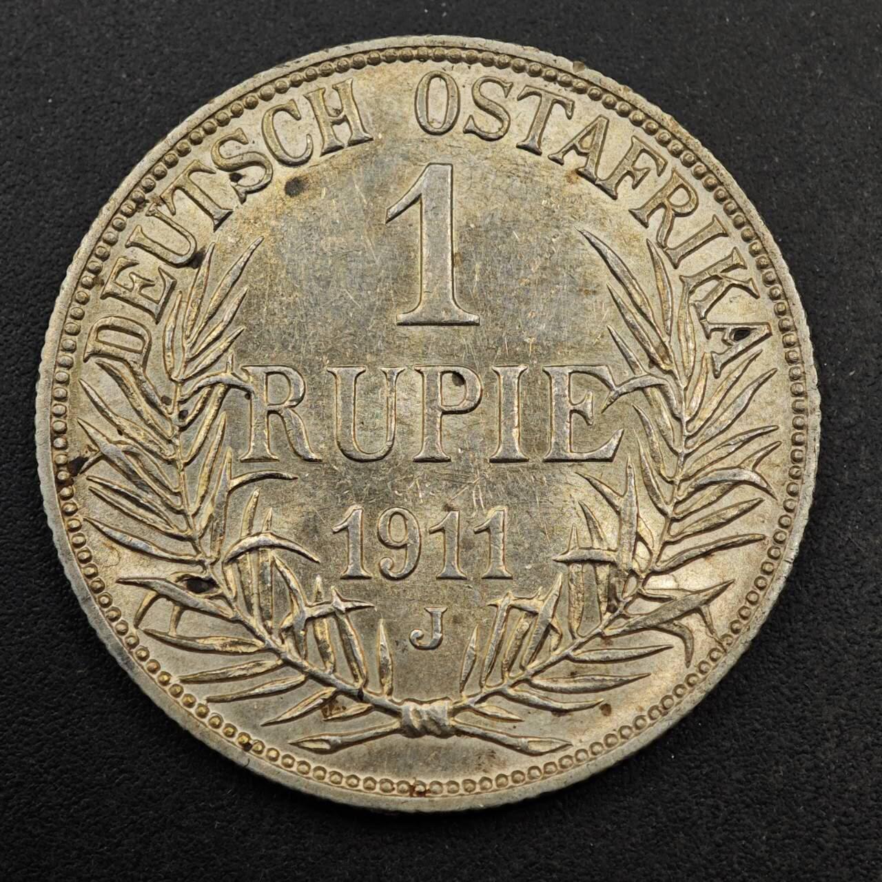 【淘币小摊】实时拍第八百七十九拍   银币套币场    每周一统一发货 德属东非1911年1卢比银币