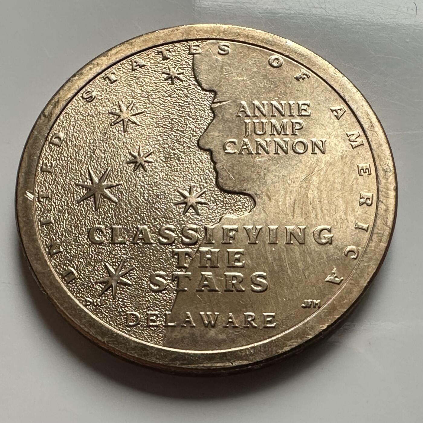 🌹外币初藏🌹🐯2026年第26场  各国纪念币专场 每周二四六晚8️⃣点 接代拍  美国 2019年 创新者系列特拉华州主题 纪念天文学家安妮·坎农的恒星分类成就 1元纪念币