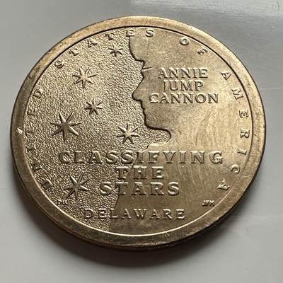 🌹外币初藏🌹🐯2026年第26场  各国纪念币专场 每周二四六晚8️⃣点 接代拍 -  美国 2019年 创新者系列特拉华州主题 纪念天文学家安妮·坎农的恒星分类成就 1元纪念币