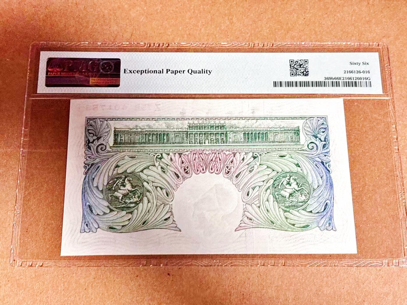 【Blue Auction】世界纸币精拍第792期——18级TOP拍卖/信誉/品质/专业/高效💫 【p369b】英国 1949-55年1镑 PMG66EPQ 