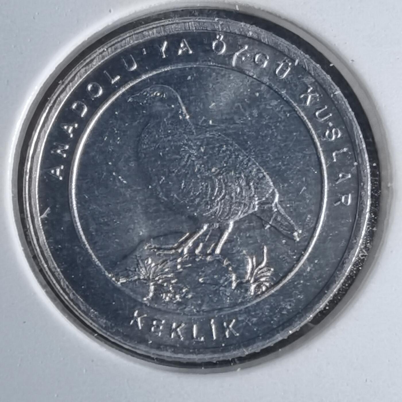 沼泽如烟--第1016场 土耳其2020年1库鲁小鸟系列纪念币