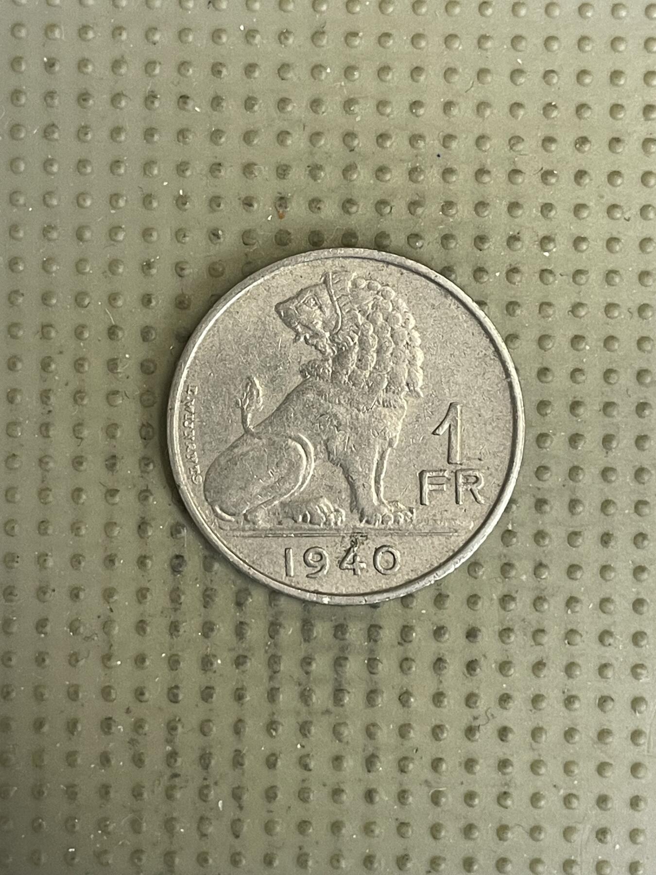 2026年第30场各国散币拍卖（总第180场） 比利时1940年1法郎