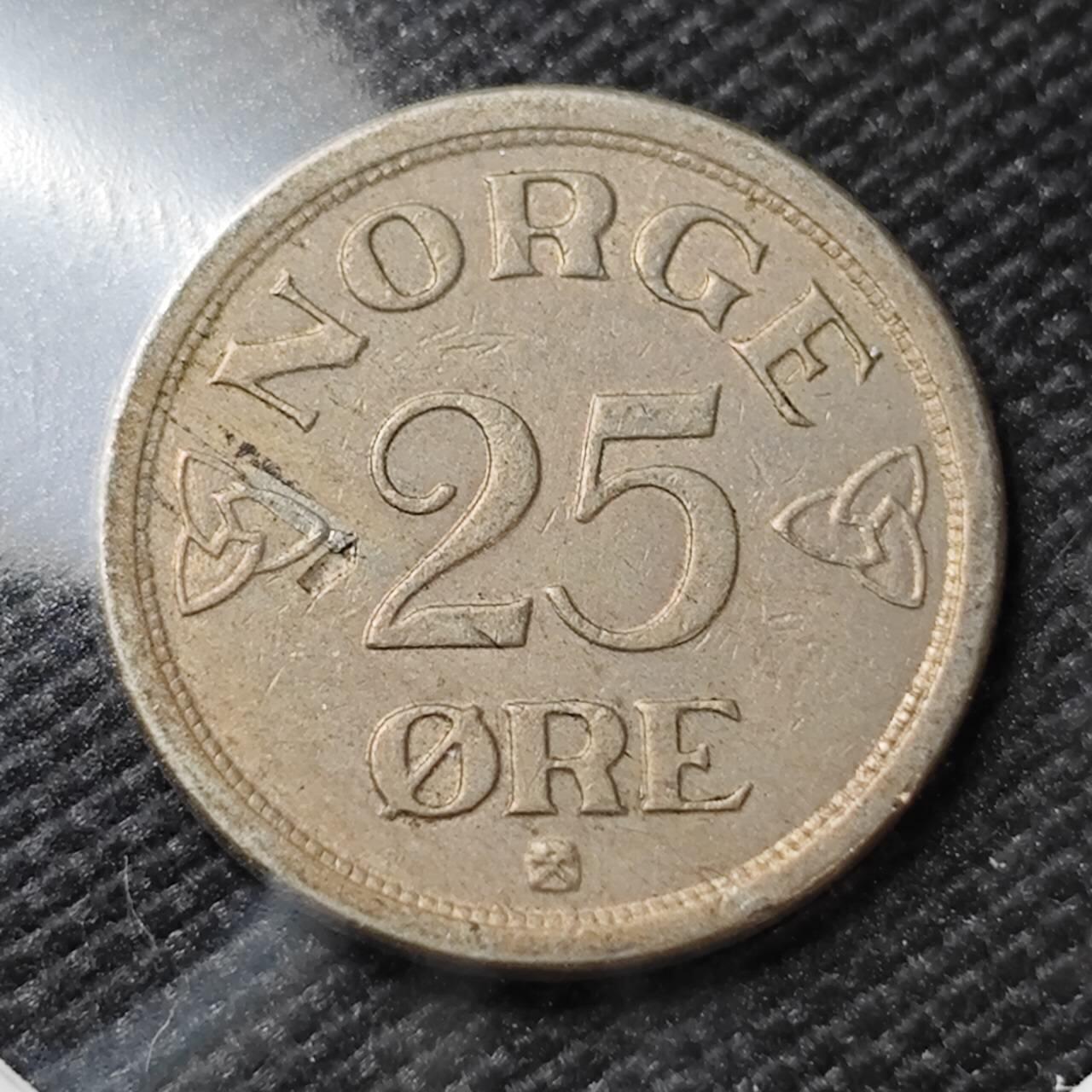 KK钱币收藏小铺   第404期 2月预留时间 周末发货  1952挪威25欧尔
