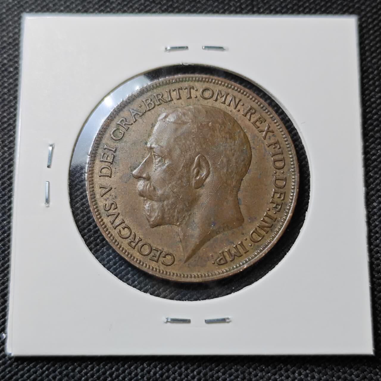 KK钱币收藏小铺   第404期 2月预留时间 周末发货  1920英国1便士铜币