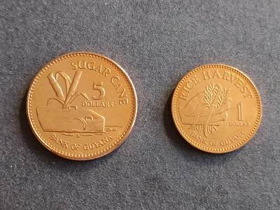 【游宝拍卖】丙午马年第9期 - 圭亚那 5元1元