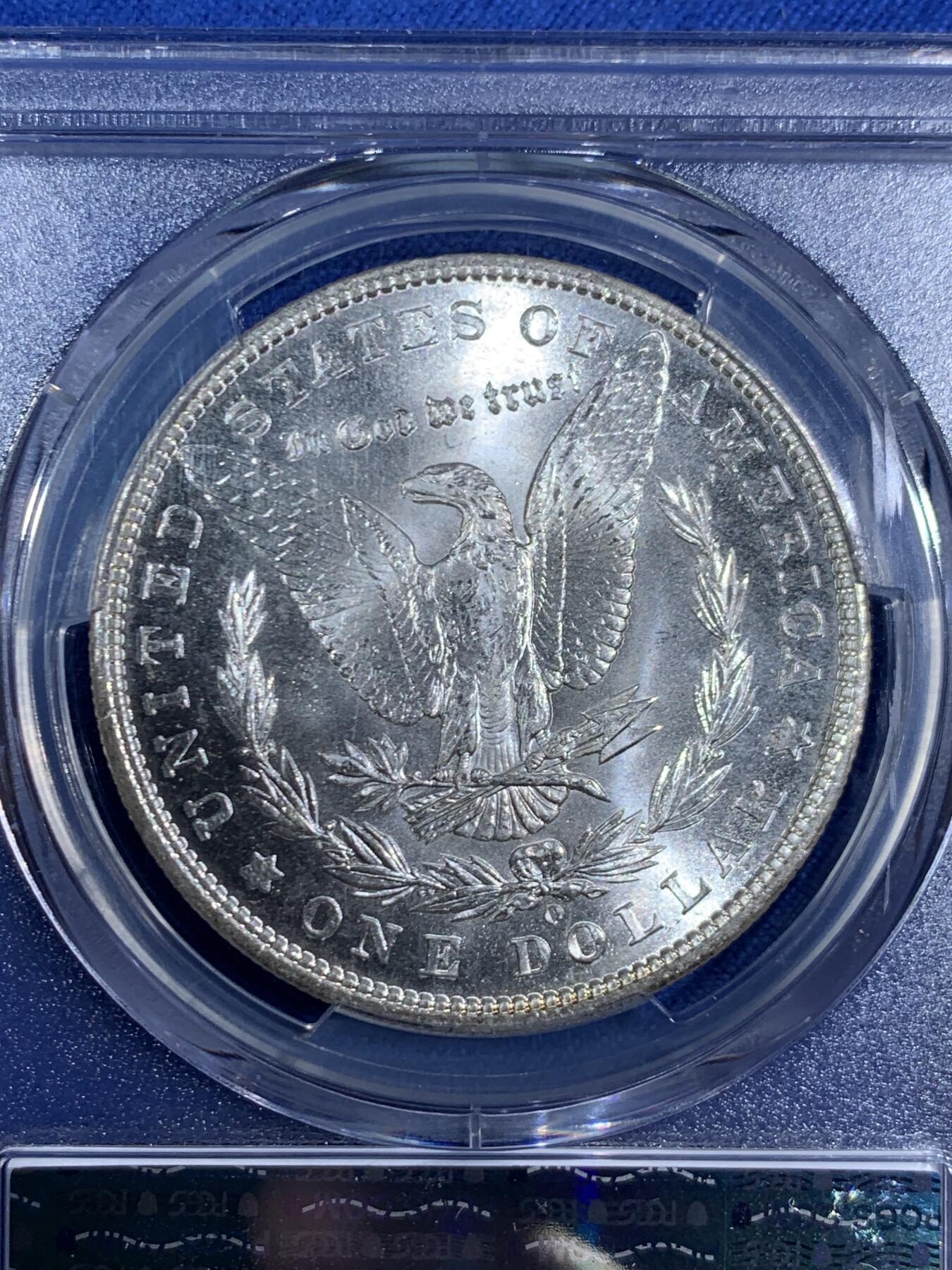 《竞宝斋》第468场 周日，周一 2场连拍 （全场包邮）欢迎送拍 PCGS MS64 美国1902年O版摩根1美元银币