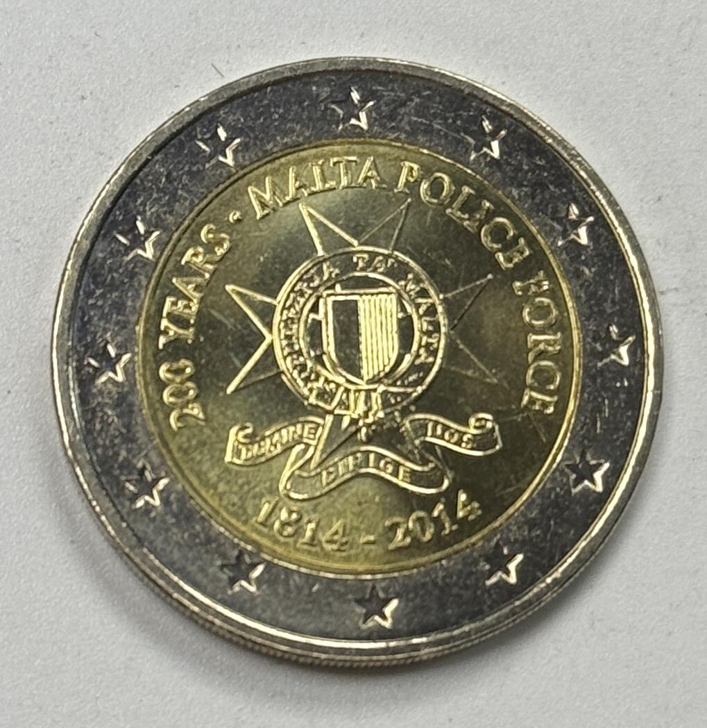 S&S Numismatic世界钱币-拍卖 第122期  马耳他2014年 马耳他警察部队200周年 2欧元双色纪念币