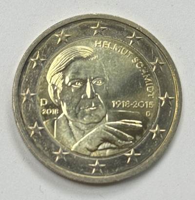 S&S Numismatic世界钱币-拍卖 第122期  - 德国2018年 前总理施密特 2欧元双色纪念币