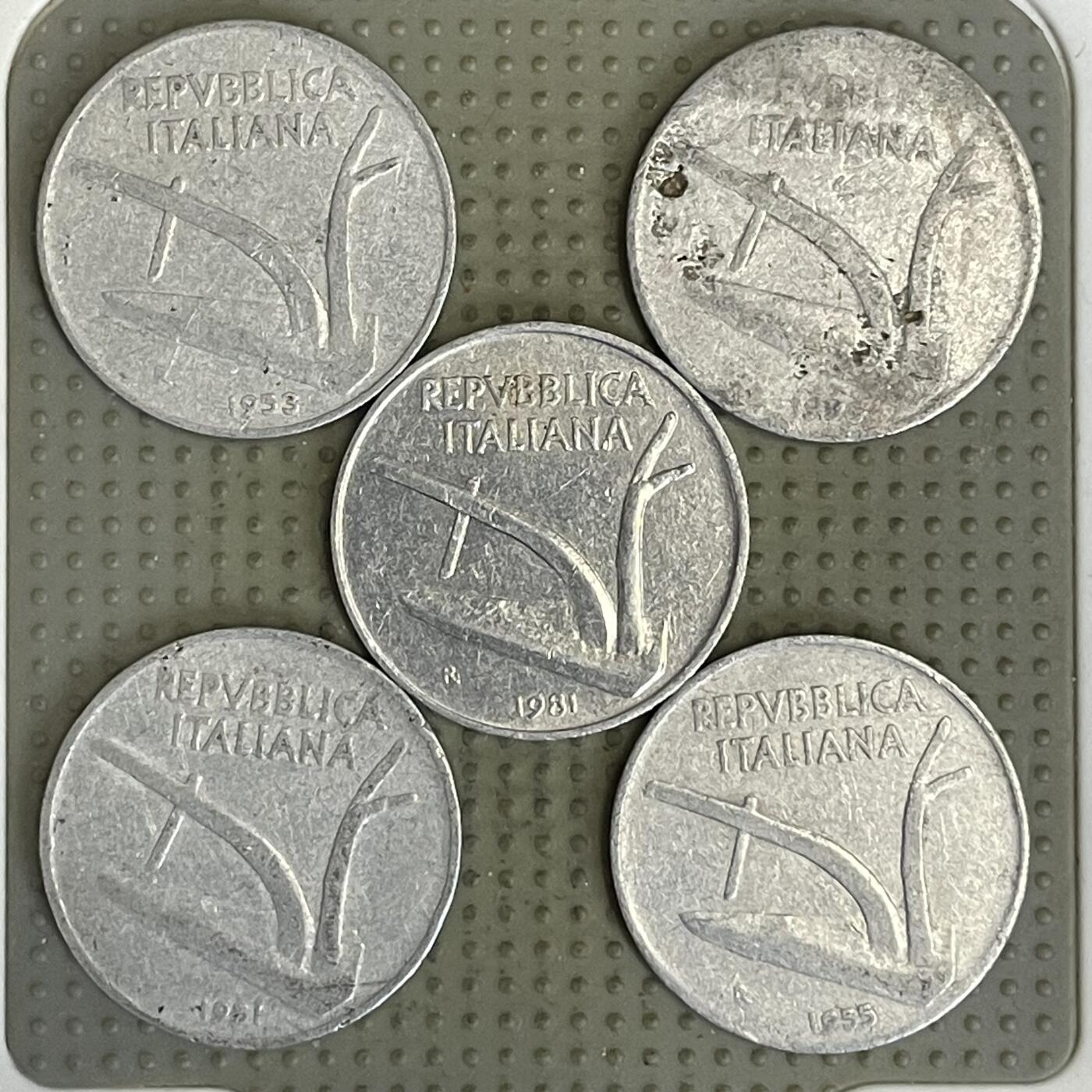 2026年第30场各国散币拍卖（总第180场） 意大利10里拉铝币5枚