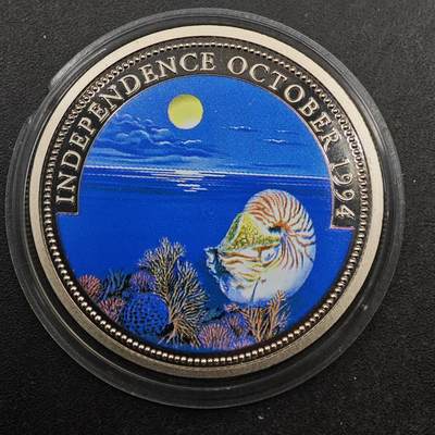  【淘币小摊】限时拍第八百七十八拍   克朗币邮币封场    每周一统一发货 - 帕劳1994年1元美人鱼纪念币