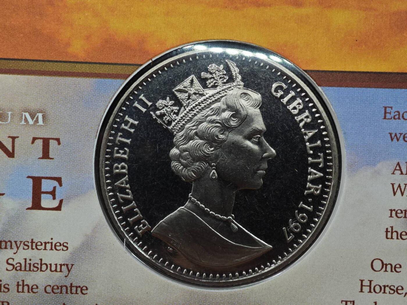  【淘币小摊】限时拍第八百七十八拍   克朗币邮币封场    每周一统一发货 直布罗陀1997年人类进化古罗马克朗纪念币邮币封