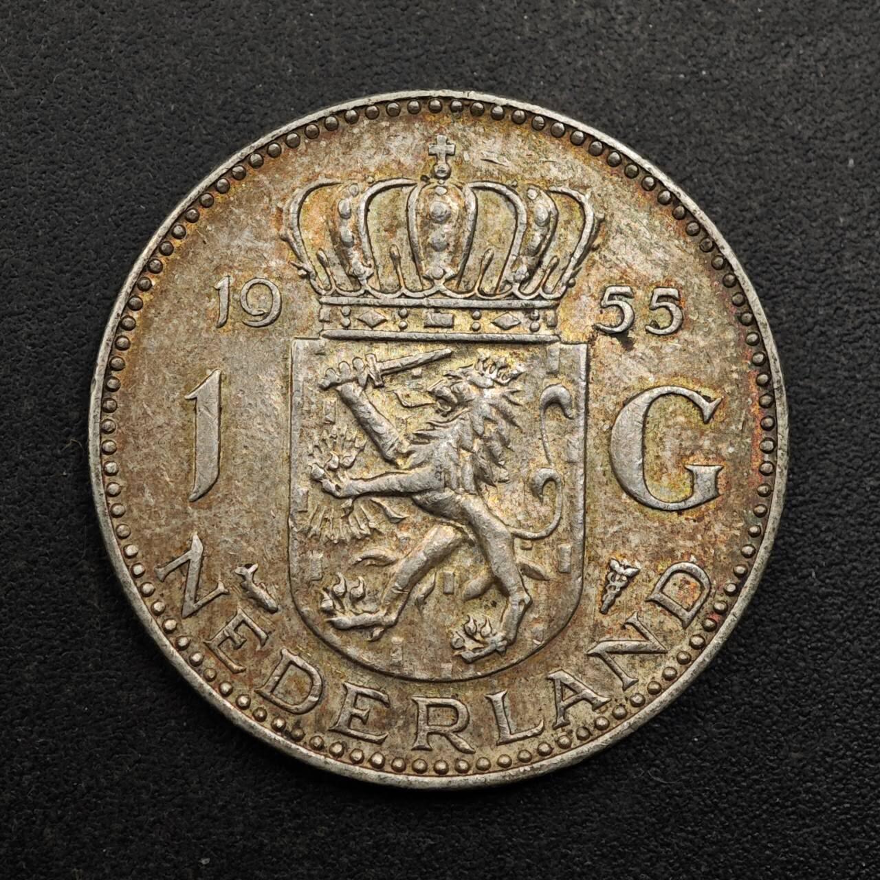 【淘币小摊】实时拍第八百七十九拍   银币套币场    每周一统一发货 荷兰1955年1盾银币