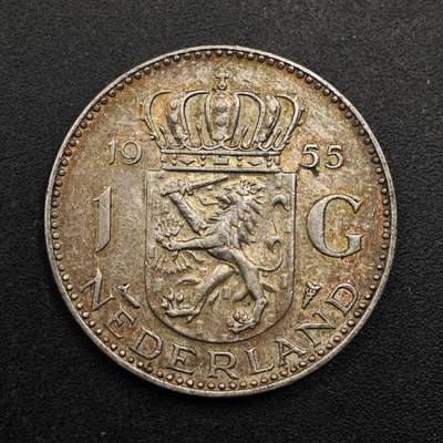 【淘币小摊】实时拍第八百七十九拍   银币套币场    每周一统一发货 - 荷兰1955年1盾银币