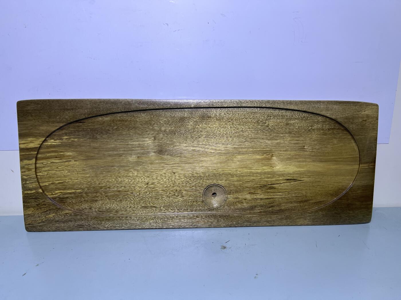 零元拍：金丝楠茶盘 金光闪闪。尺寸约：57/21/3.3CM。