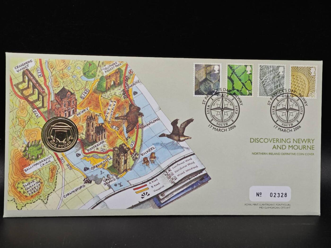  【淘币小摊】限时拍第八百七十八拍   克朗币邮币封场    每周一统一发货 英国2006年一镑邮币封