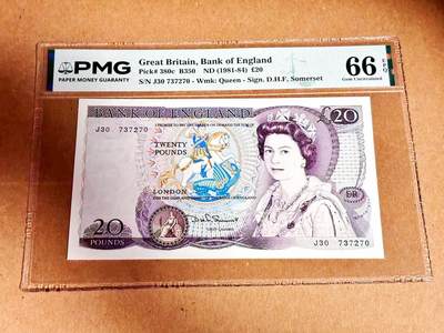 【Blue Auction】世界纸币精拍第792期——18级TOP拍卖/信誉/品质/专业/高效💫 - 【p380c】英国 1981-84年20镑 PMG66EPQ 