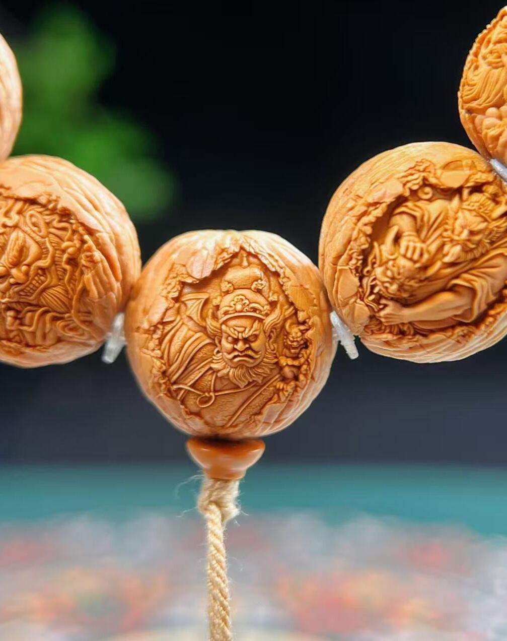 猴头核桃1.75原皮诛邪退散钟馗文玩手串