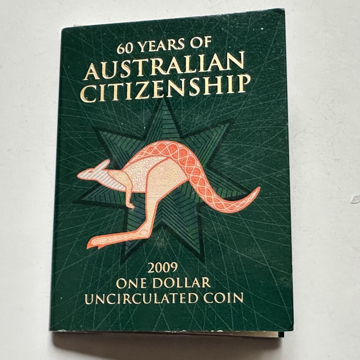 🌹外币初藏🌹🐯2026年第26场  各国纪念币专场 每周二四六晚8️⃣点 接代拍 澳大利亚 1999年 澳大利亚公民权60周年 C厂版 1元纪念币 原装卡 堪培拉造币厂