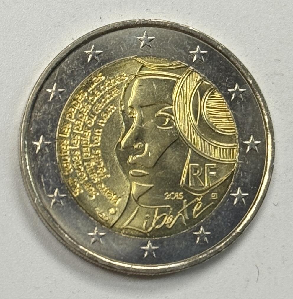 S&S Numismatic世界钱币-拍卖 第122期  法国2015年 自由 2欧元双色纪念币