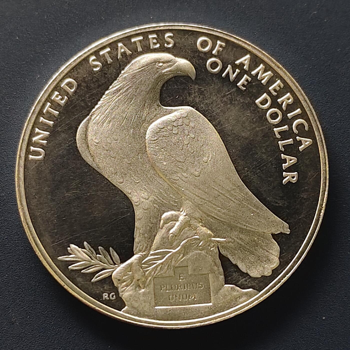 【全场包邮】纯粹捡漏拍511场 美国1984年1元洛杉矶奥运会精制纪念银币【38.1毫米26.73克90%】