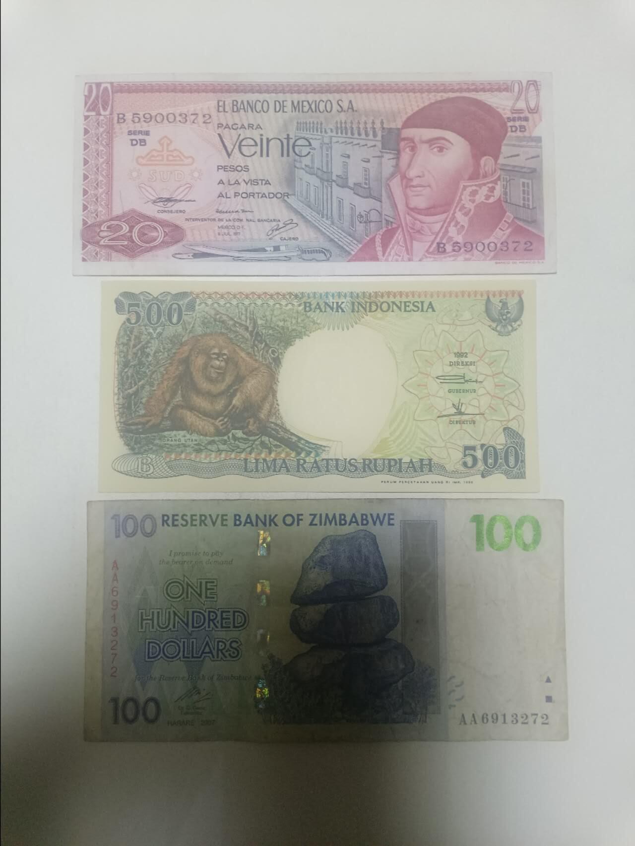 【20260311】非全新纸币和硬币第343场 外国3张纸币