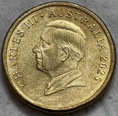 文馨钱币收藏第 296 场，长期接代拍业务 - 原光品相 2025 年澳大利亚 2 元，查尔斯头像少见