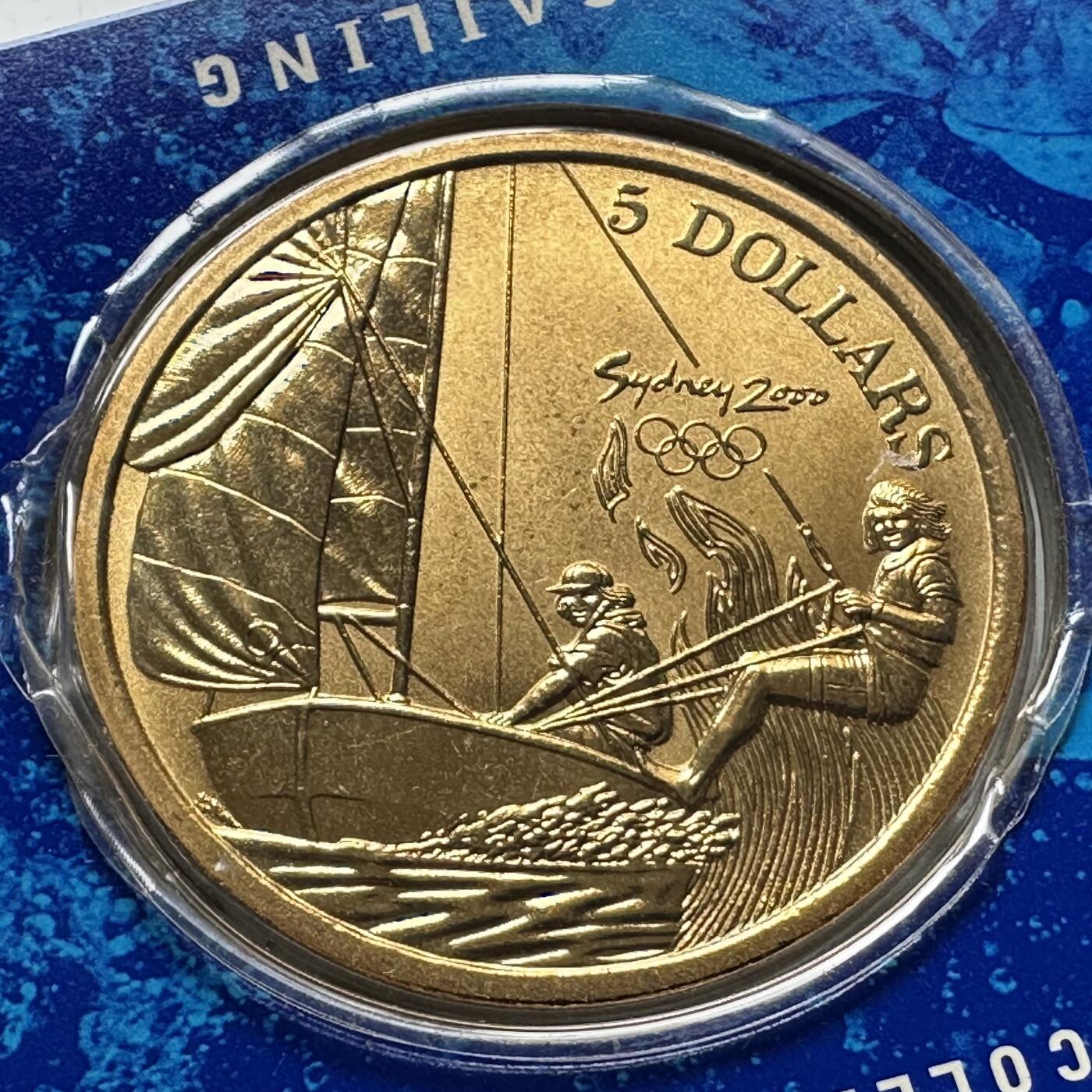 🌹外币初藏🌹🐯2026年第26场  各国纪念币专场 每周二四六晚8️⃣点 接代拍 澳大利亚 2000年 悉尼奥运会帆船项目 5元克朗型纪念币 
