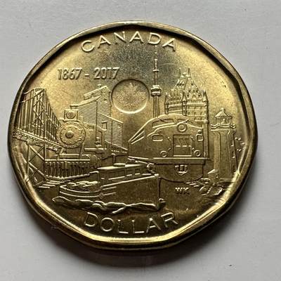 🌹外币初藏🌹🐯2026年第26场  各国纪念币专场 每周二四六晚8️⃣点 接代拍 - 加拿大 2017年 建国150周年 1元纪念币