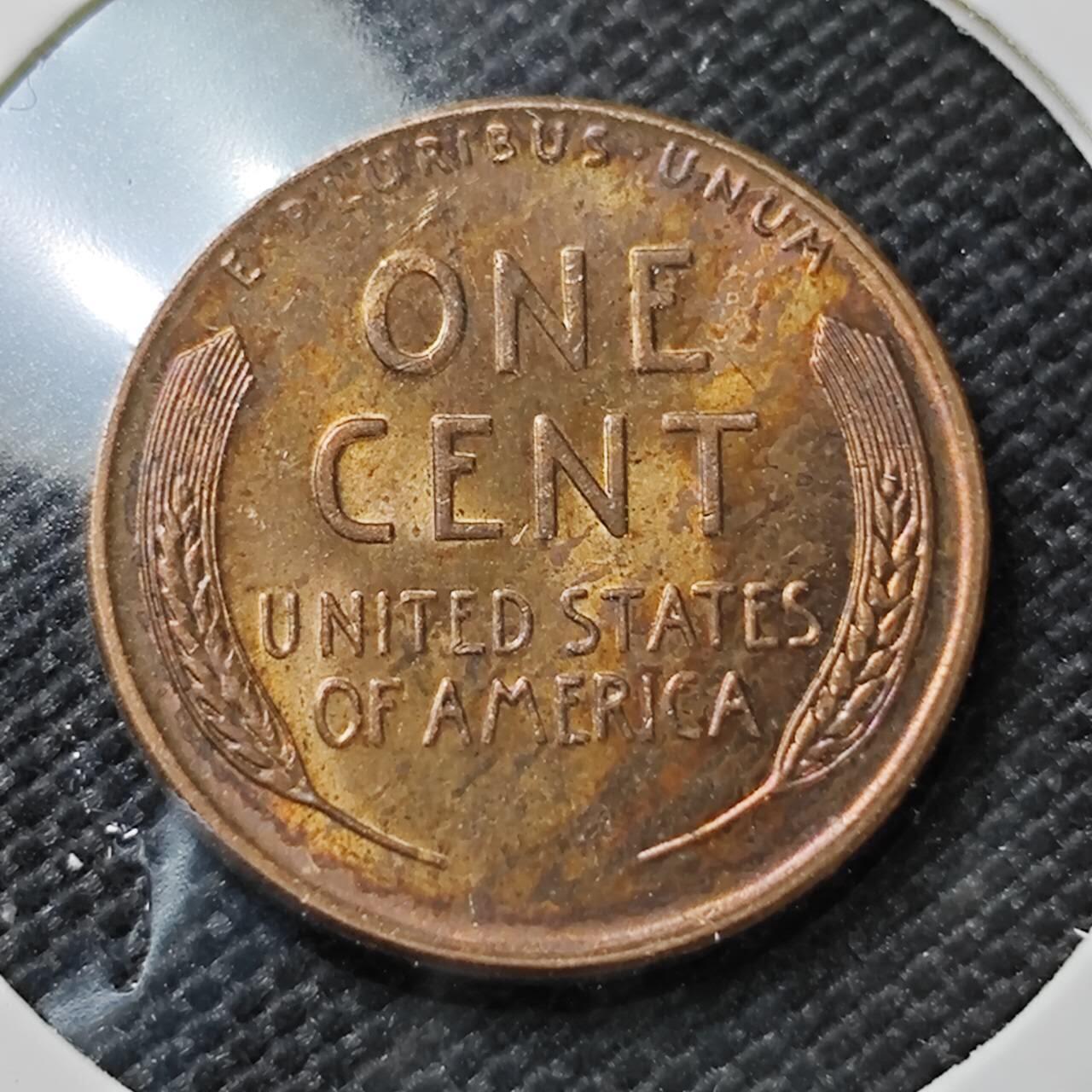 KK钱币收藏小铺   第404期 2月预留时间 周末发货  1959美国麦穗一分铜币