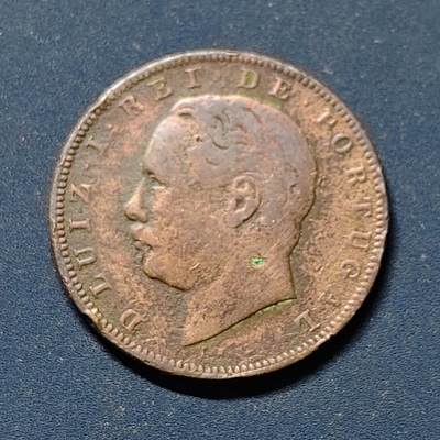 【全场包邮】纯粹捡漏拍510场 - 葡萄牙1883年路易斯一世10瑞斯铜币