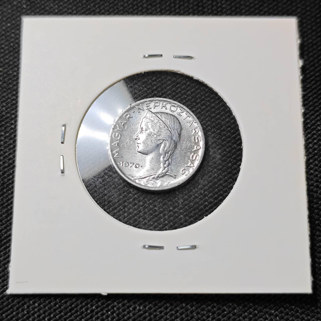 KK钱币收藏小铺   第404期 2月预留时间 周末发货  1970匈牙利5菲勒少女