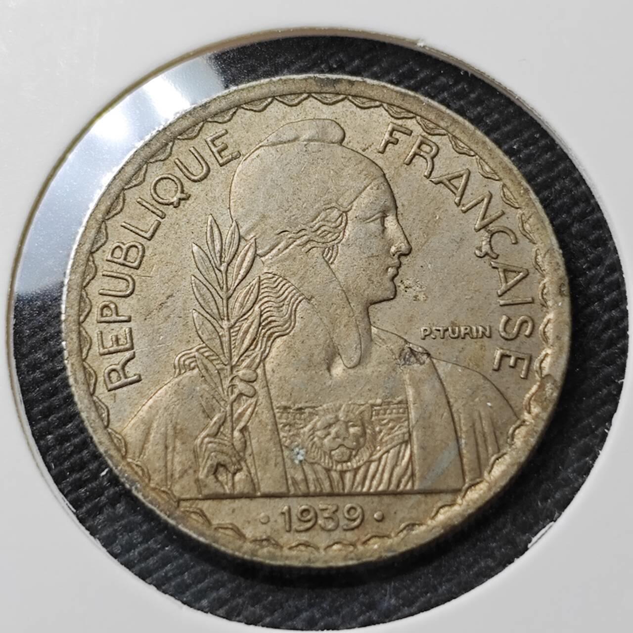 KK钱币收藏小铺   第404期 2月预留时间 周末发货  1939法属印支20分