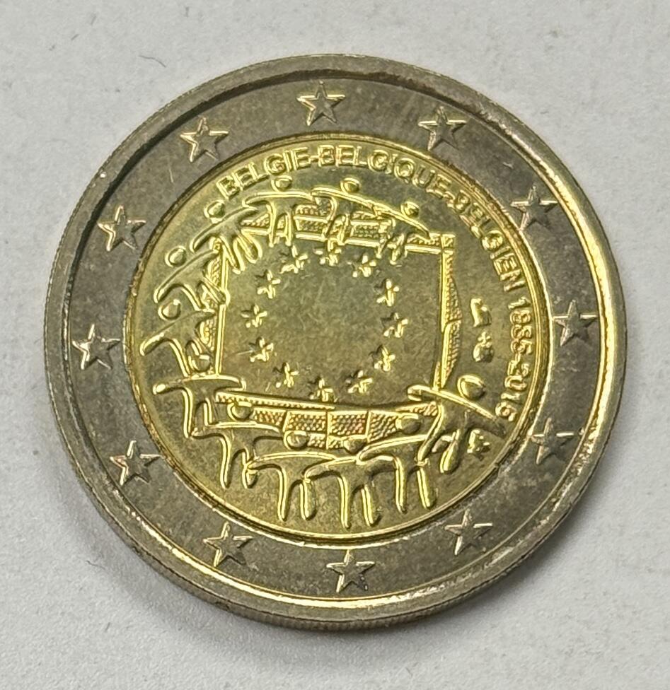 S&S Numismatic世界钱币-拍卖 第122期  比利时2015年 欧盟旗帜30周年 2欧元双色纪念币