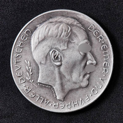 【俄甄集藏】2026年(049)03-18星期三 晚 19:30 全场包邮 - 德国第三帝国1938年纪念吞并奥地利银章，磨砂底板原味包浆，名誉品种，直径：35mm，重：21.5克，查看原图请联系客服