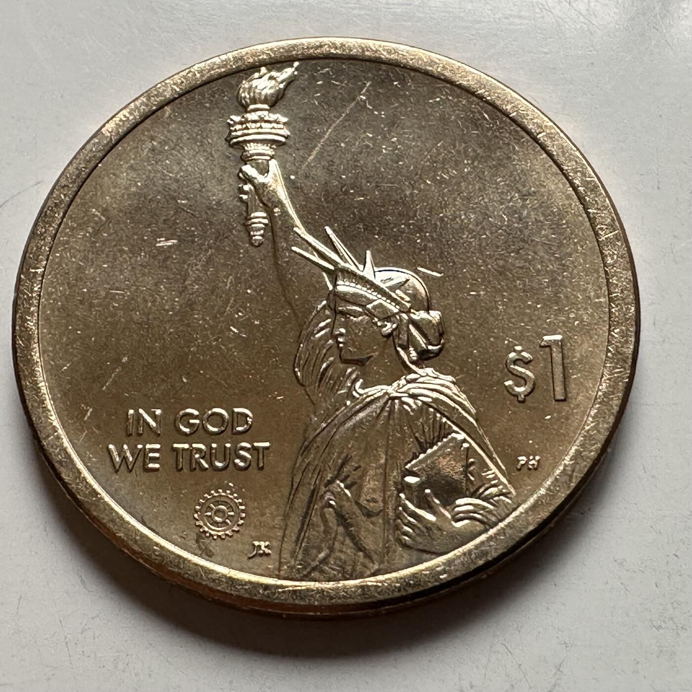 🌹外币初藏🌹🐯2026年第26场  各国纪念币专场 每周二四六晚8️⃣点 接代拍 美国 2023年 创新者系列密西西比州主题 纪念人类首例肺移植的医学突破成就 1元纪念币